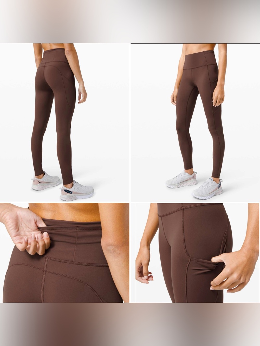 Lululemon Fast and Free Tight II 25" Women’s Size 8 Brown Earth
